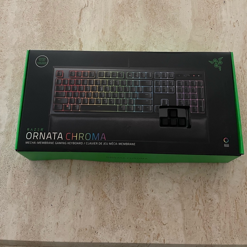 Razer Ornata Chroma Mecha-Membrane Gaming Keyboard w/  full Wrist Rest